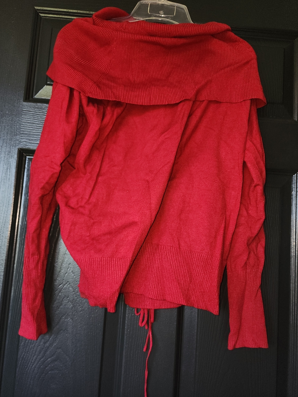 Red Off-Shoulder Sweater